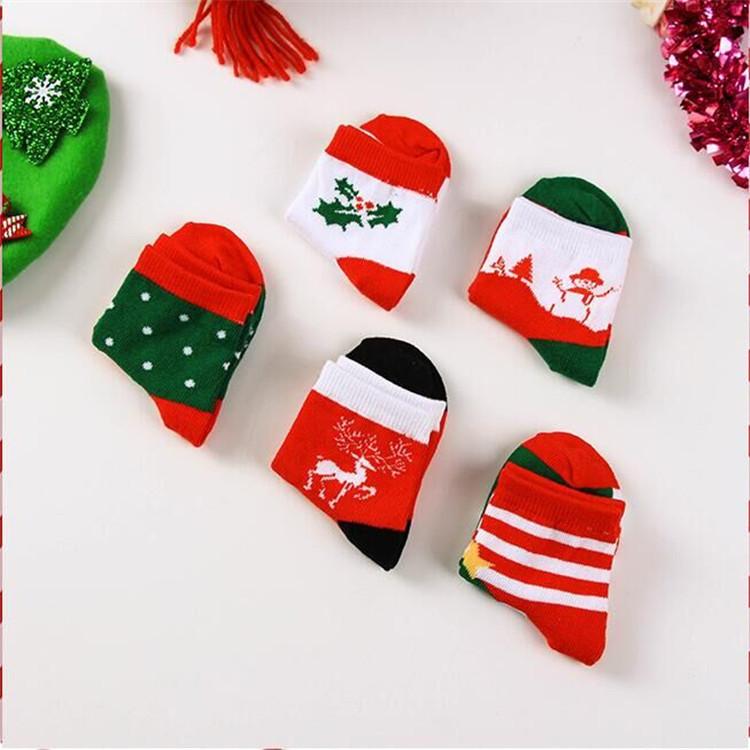 5 Pair/Lots Baby Christmas Socks Print Snow Man Elk Tree Sox For Baby Boys Girls Winter Super Keep Warm Sock New Arrival