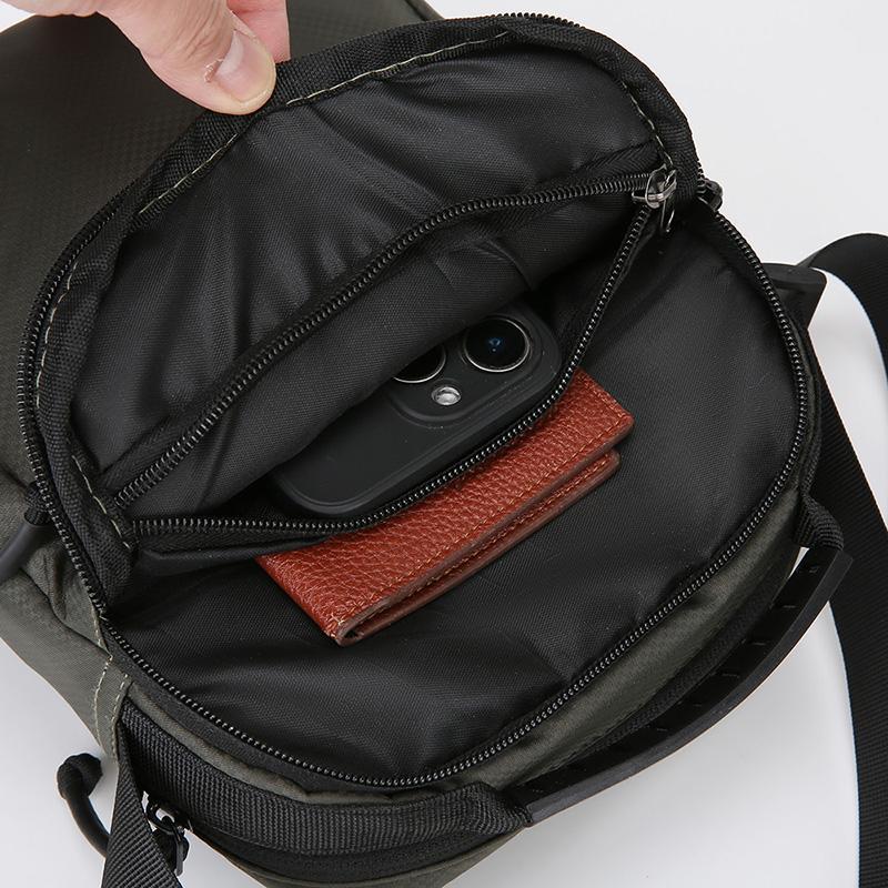Messenger Sling Bags for Men Casual Oxford Small Zipper Crossbody Pouch Simple Mini Crossbody Phone Bag Male Side Shoulder Bag