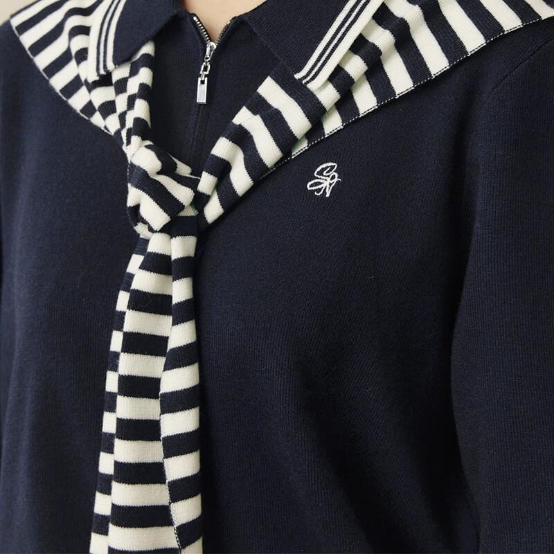 SEIFINI Women's Striped Long Sleeve Knit Cardigan