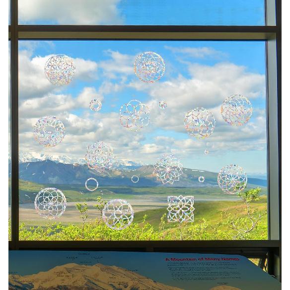 Rainbow Window Stickers, 18 Pcs Prism Window Cling for Windows Bird Deterrent, Sun Catcher Sticker (2 Sheets)