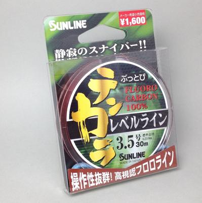 SUNLINE Buttobi Tenkara Level Fluorocarbon Line, 30m, 3.5, Orange