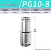 Zhuo Ji 304 Stainless Steel Quick Connector: 8mm Pneumatic Hose Reducer for PU/PG Air Source