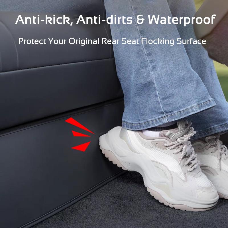 For Tesla Model 3 Highland Y 2024-2026 Juniper Rear Seat Lower Protective Mat PU Anti-kick Pad Protector Cover Car Accessories