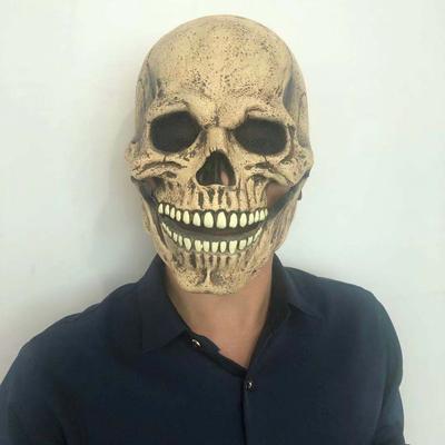 Bewegliche Kiefer Vollkopf Totenkopf Maske Halloween Dekoration Horror Helm Gruselige Maske Maskerade Urlaub Party Dekoration Geschenk