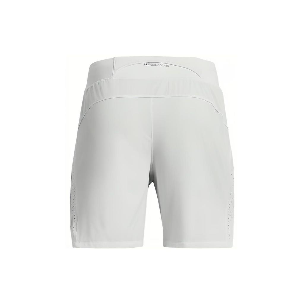 Under Armour Letter Print Straight Leg Sports Shorts Men Bottoms Grey 1376508-006