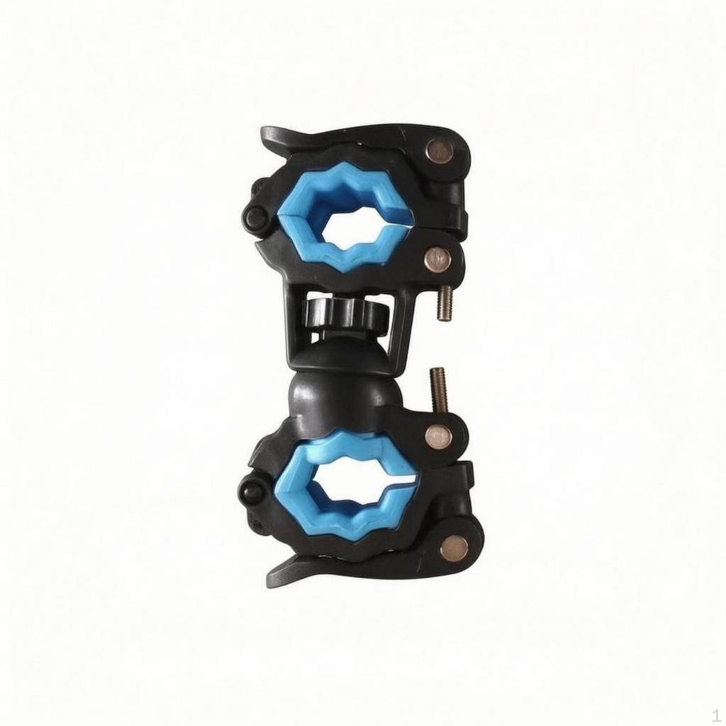 Cycle Light Mount Clamp ScrewTightened Adjustable TwoWheeled Vehicle Bracket Hinged Flashlight