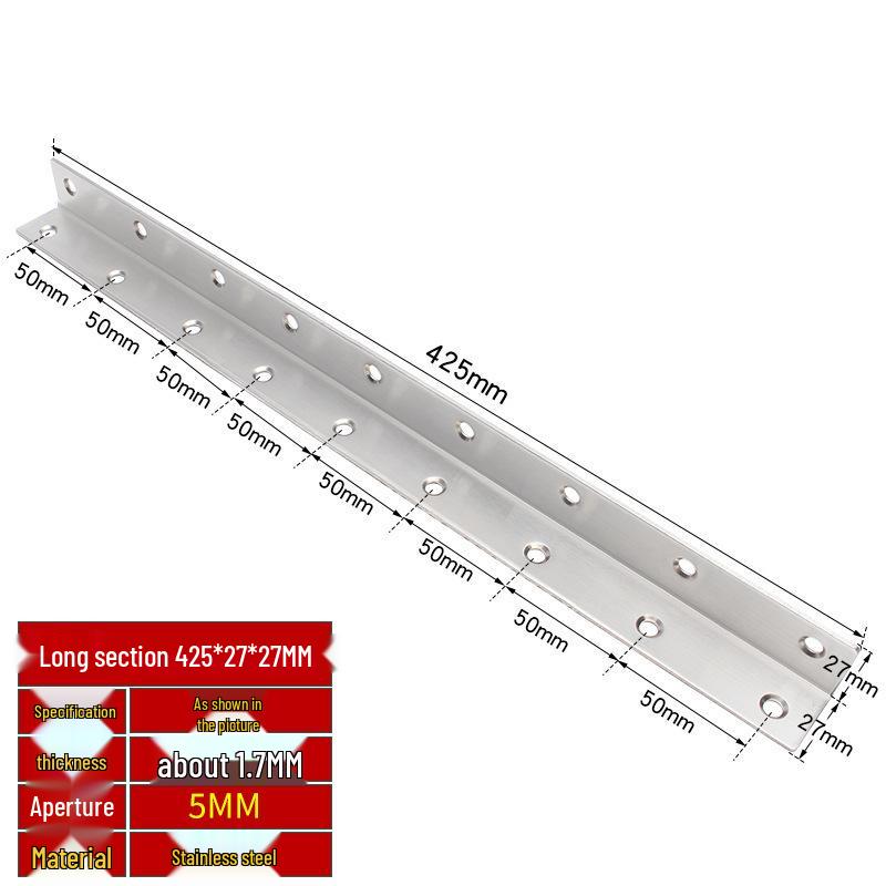Thick Stainless Steel 90° Angle Bracket for Furniture Fastening