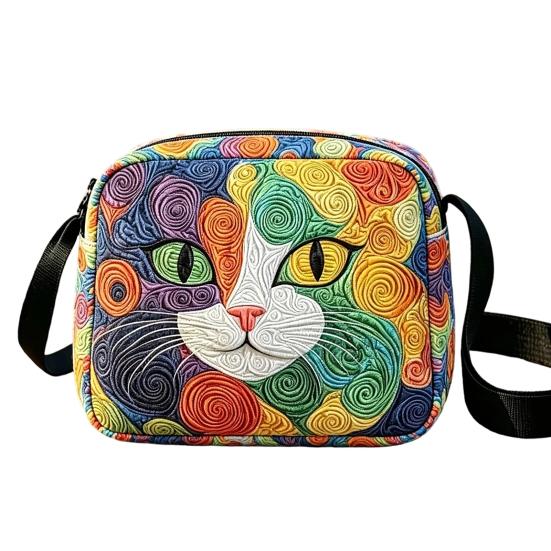 Quilted Crossbody Bag for Women, Adjustable Strap Casual Handbag, Lightweight Portable Travel Purse, Single Shoulder Bag with Zipper