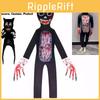 Sirenhead Cartoon Cat Onesie Costume For Kids Halloween Cosplay Outfit Terror Game-inspired