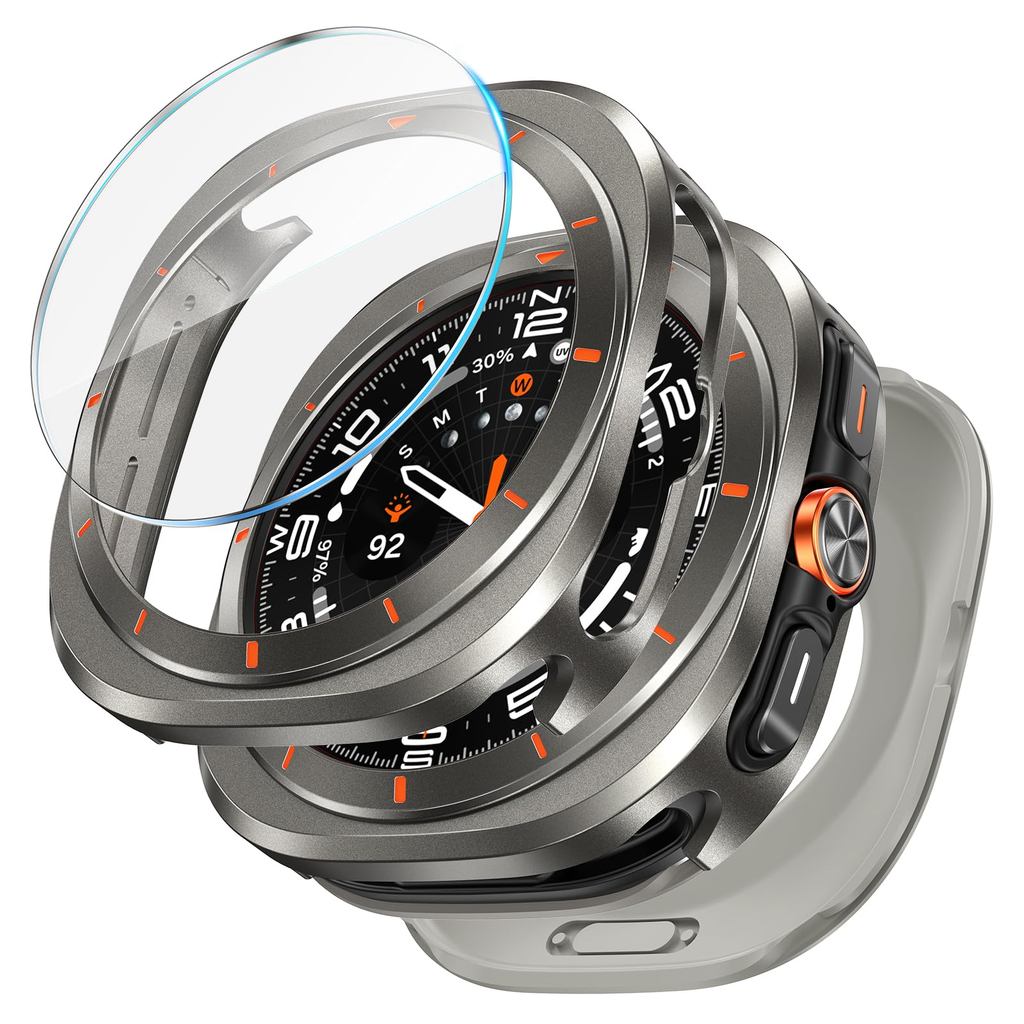 Metal Case+Tempered Glass Film for Samsung Galaxy Watch Ultra 2026 47mm Hard Protective Cover for Galaxy Watch Ultra Accessories