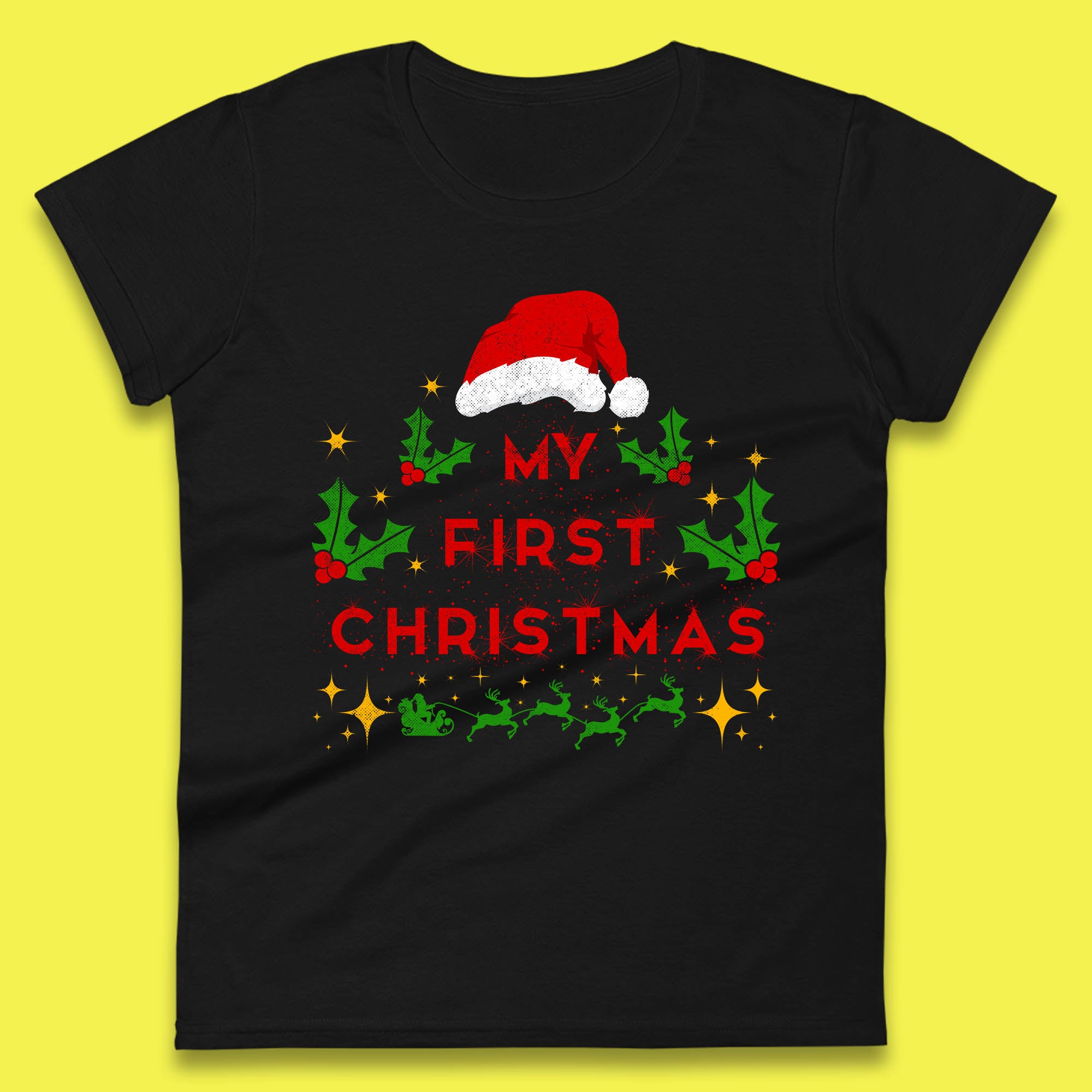 My First Christmas Winter Womens T Shirt Mens Tops Tees Unisex Christmas Top XL