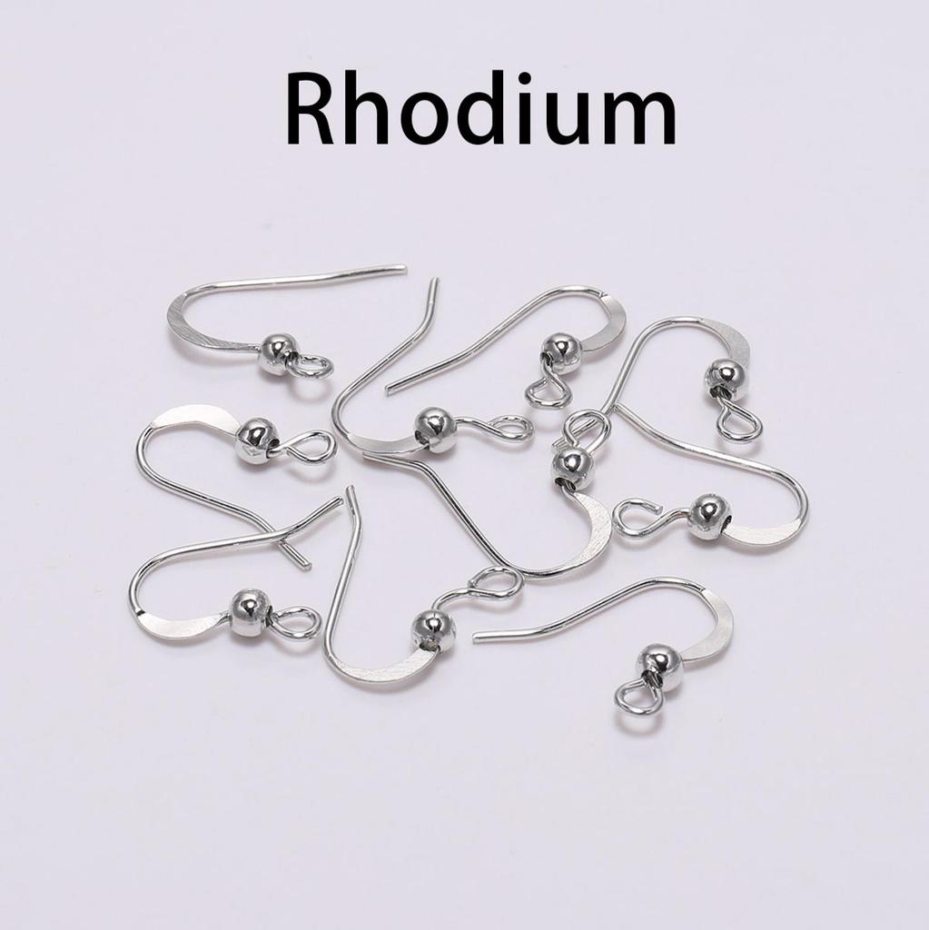 100 Stück 19 x 18 mm Ohrring-Komponenten, Haken, gedrehte Ohrhaken, Verschlüsse, Ohrring-Drähte, Erkenntnisse für die DIY-Schmuckherstellung
