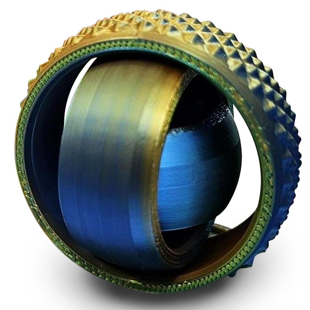 Non-Toxic New 3D Printed Rotating Ball Toy O-Shaped Universal Fingertip Gyroscope Gravity Rotation Anxiety Relief Decompression Cool Toy