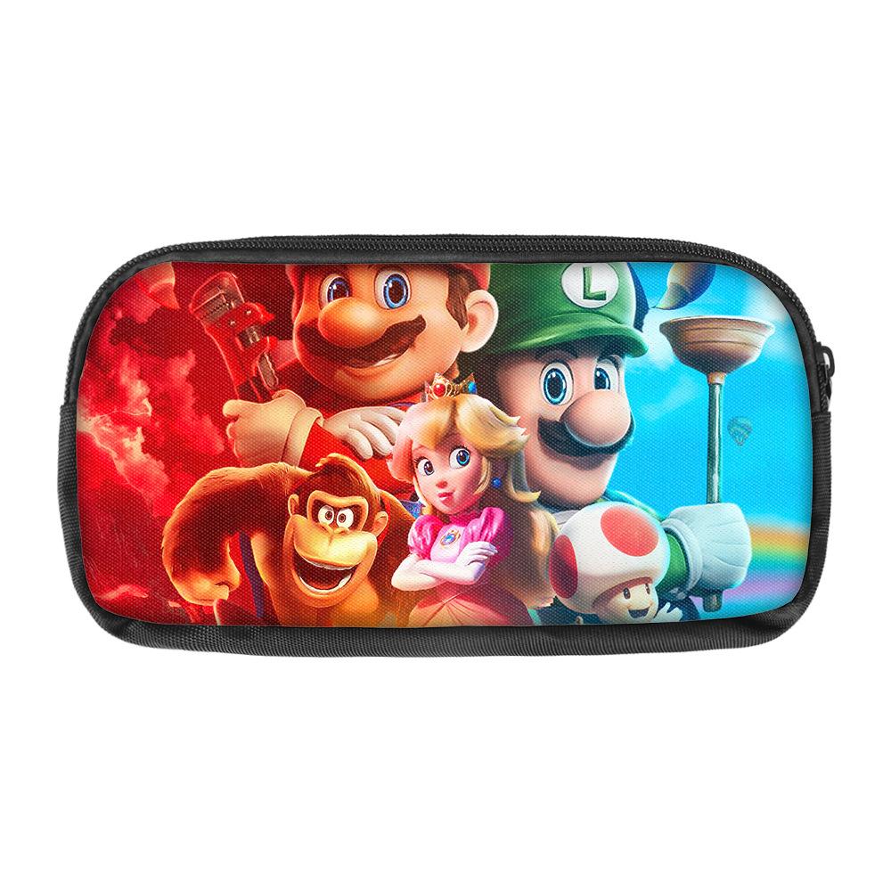 Cartoon Schoolbag Mario Backpack Satchel Pencil Case Three-Piece Set Mario Backpack