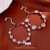 Zircon Heart Korean Style Pull-Out Bracelet - High-End, Light Luxury, Sweet, Versatile Temperament Jewelry