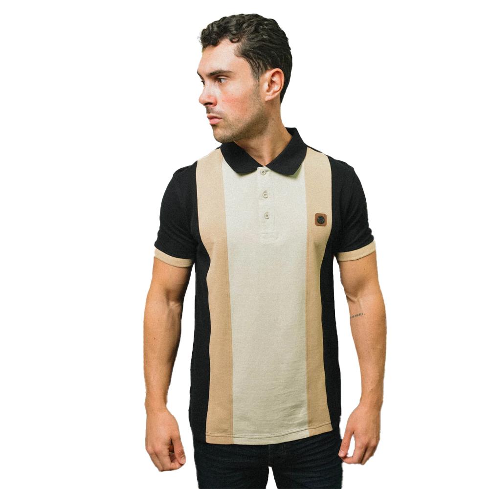 LAMBRETTA Mens Vintage Panelled Polo Shirt