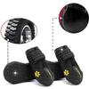 Truelove Zapatos para Perro Impermeables Botas Cálidas Suela Antideslizante TPR Calzado para Nieve Protección para Pies 4pcs Zapatos para Mascota para Caminar, Viajar