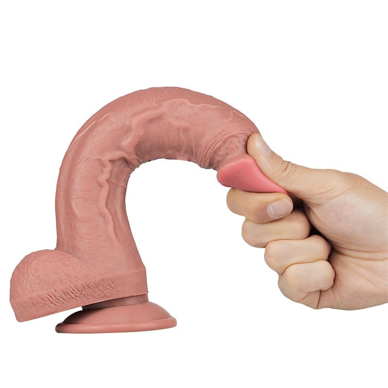 Manual Super Soft Liquid Silicone Dildo Female Products Masturbation Device Sex Toys Simulation Dildo