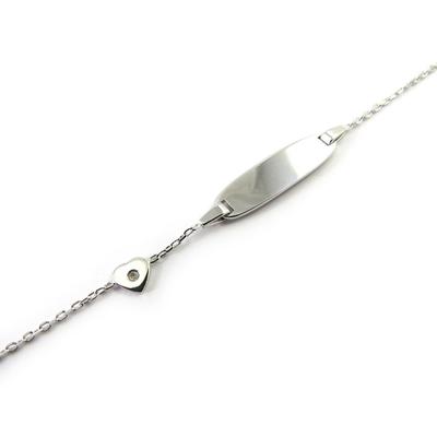 [M4967] - Silver 'Bambino' Heart Bracelet (rhodium-plated)