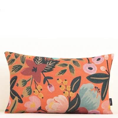 Colorful Flowers Throw Pillow Cover For Office Home Decor Sofa Car Cushion Cover Floral Print Pillow Case Square Cushion Case