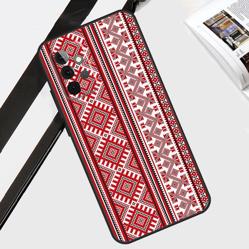 Ukraine Ornament Pattern Case For Samsung Galaxy A56 A36 A26 A16 A06 A54 A34 A14 A12 A22 A32 A52 A13 A53 A15 A35 A55