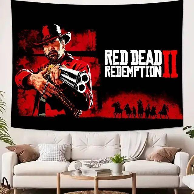 Tapestry Advertising Poster of Cowboy Character 75x100