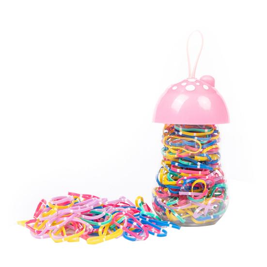 

1 бутылка, эластичная резинка для волос, практичные держатели, резинка для волос, милый детский TPR, резиновый хвост в форме бутылки для детей M