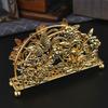 Nordic Style Ironwork Gold Tissue Holder Space-Saving Flower Tissue Dispenser  Restaurant