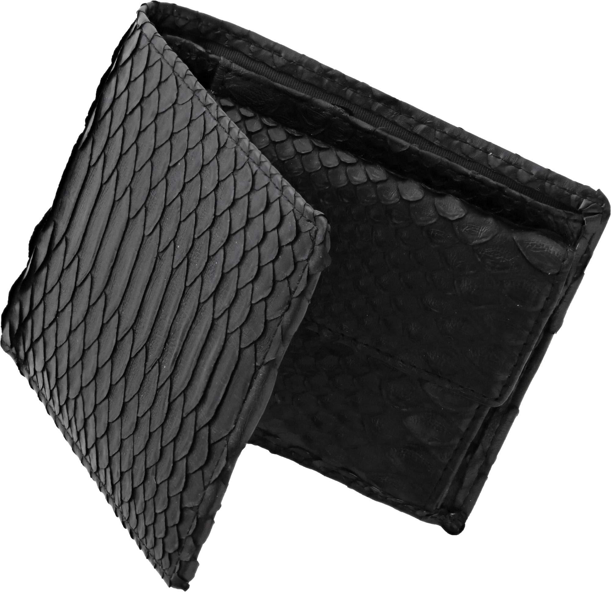 

Sankyo Shokai Bifold Wallet, Genuine Python Leather, Men s Gift: Black