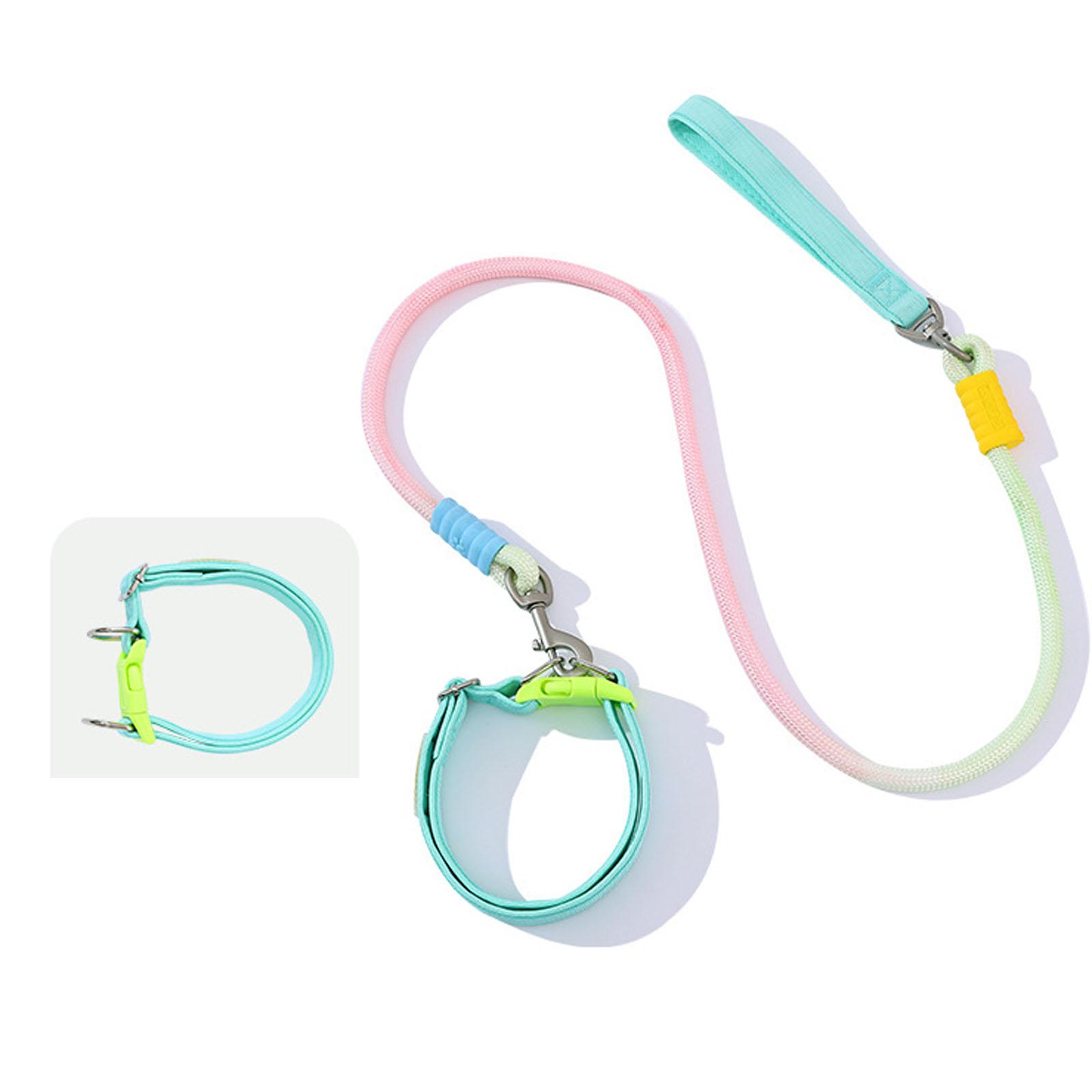 

Pet Leash with Gradient Color, Multi-Functional Dog & Collar, Explosion-Proof Leash for Safe Walking & Outdoor Activities One Size