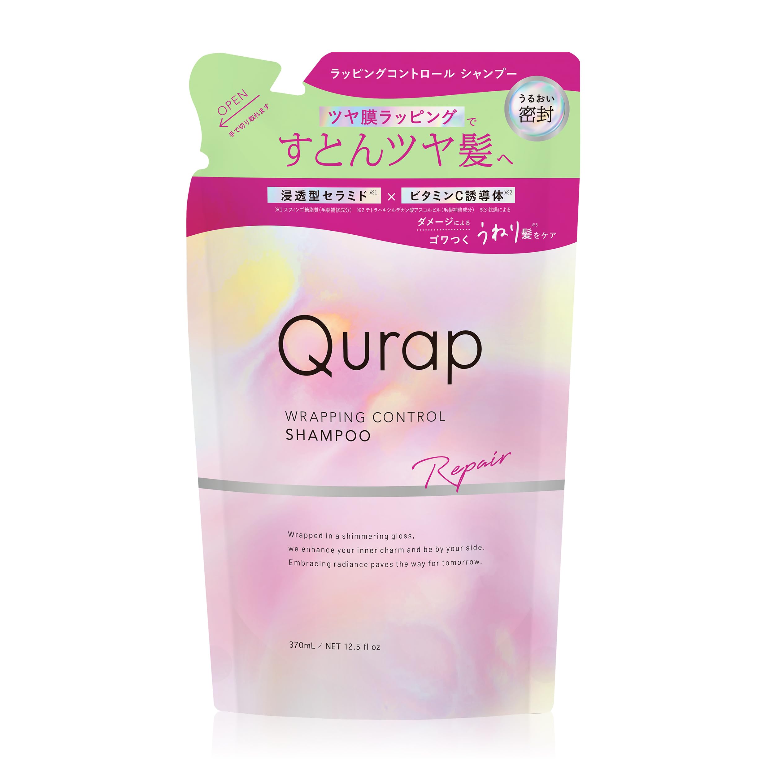 

Шампунь Qurap Сменный блок Аминокислотный шампунь Уход за сильно поврежденными волосами [Контроль обертывания] розовый