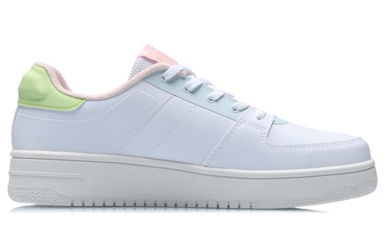 Li Ning Oneplay Elegant Slip Resistant, Breathable, Lightweight Low top Skateboard Shoes Women's Green White AGCR190-3