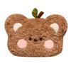 Soft Curly Fluff Stuffed Pillow Cute Bear Face Plush Pillow Bear Plush Pillow  Home Decor