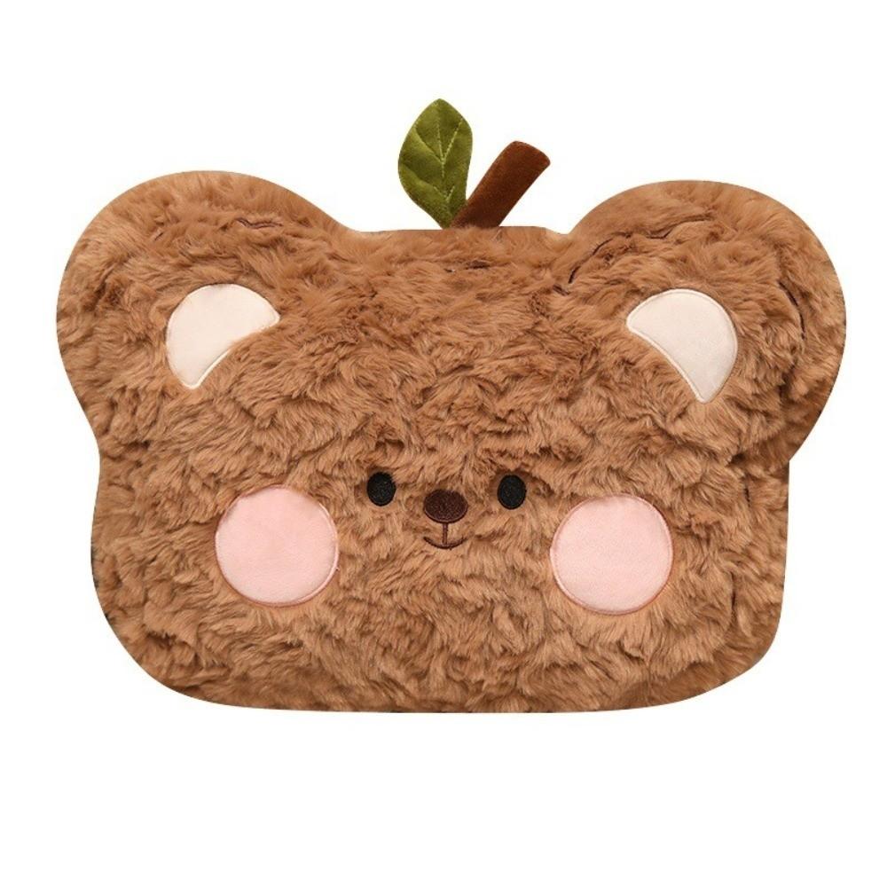 Soft Curly Fluff Stuffed Pillow Cute Bear Face Plush Pillow Bear Plush Pillow Home Decor