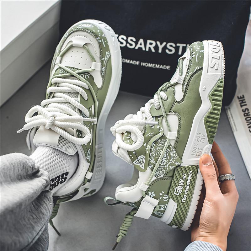 Fashion Sneakers for Men Fashion Brand Casual Shoes Youth Student Skateboard Shoes for Men Lace Up Vulcanized Shoes Platform Shoe Tennis