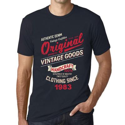 Men’s Vintage Tee Shirt Graphic T Shirt Vintage Goods Since 1983 Navy