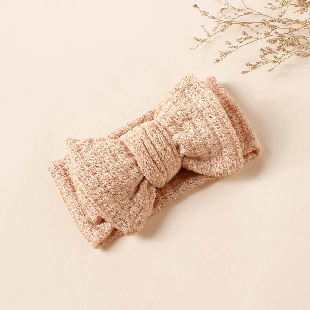 1pcs Winter Hot Sale Large Bow Soft Headband For Baby Girls Fashion Dual-layers Bow Knitted Hair Accessoreis Infant Turban 0-2Y
