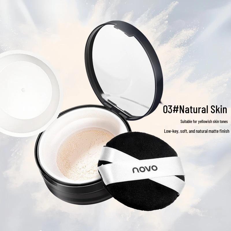 NOVO Invisible Mattifying Setting Powder: Long-Lasting, Waterproof, Sweat-Proof, Oil Control, Non-Caking, Non-Smudging Loose Powder.