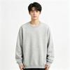 Men Casual Sweat Top Autumn Versatile Solid Color Round Neck Pullover Hoodie Long Sleeved Hoodie