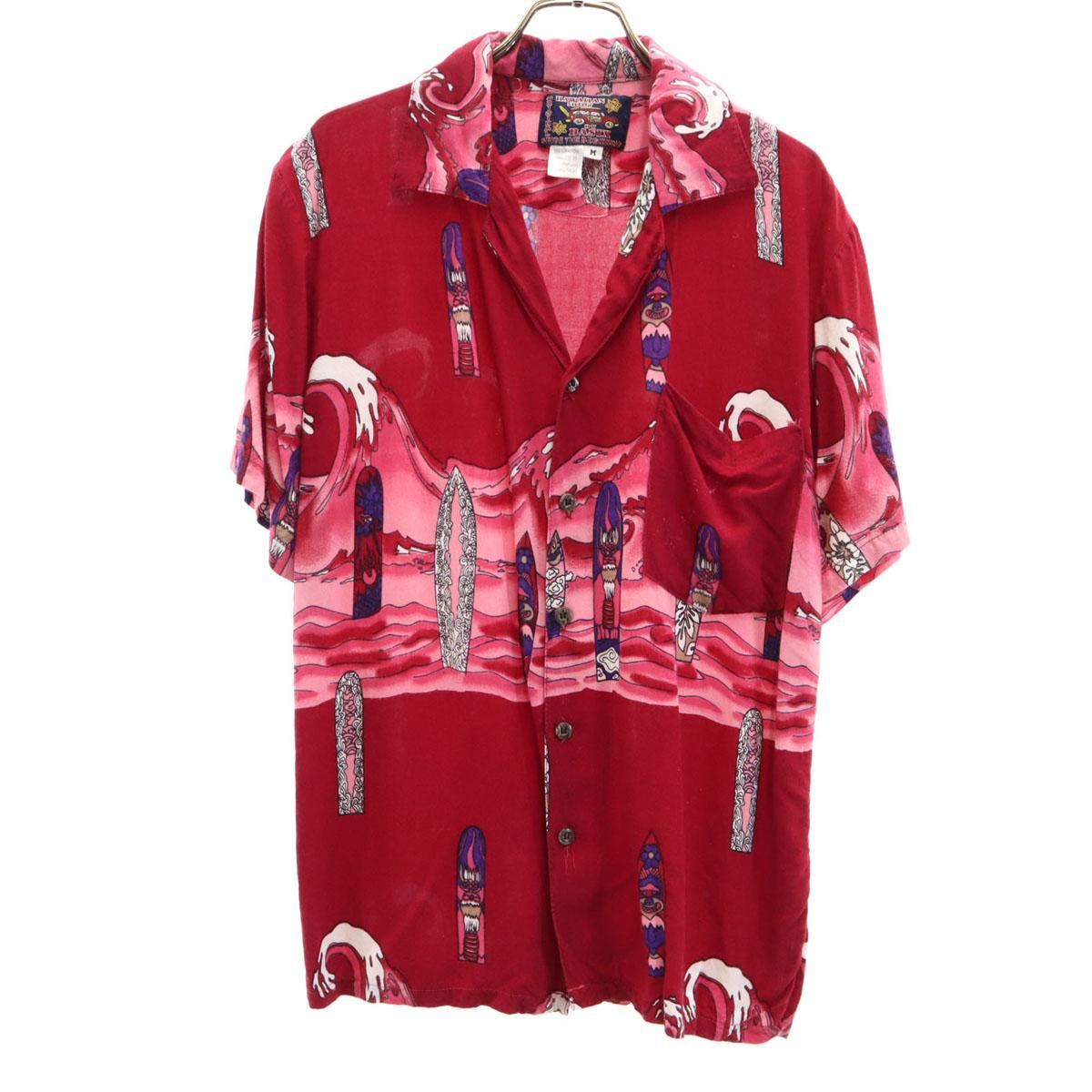 

BASIX Overall handle Short sleeve Open collar Aloha shirt M Red series Men s Used