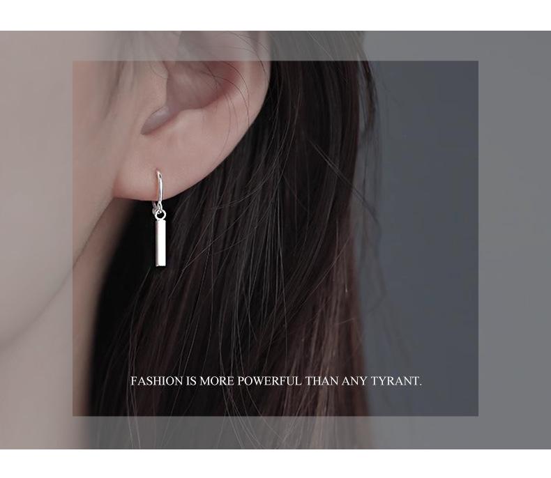 Difeng S999 Срібні сережки-палички для жінок - Елегантний мінімалістичний дизайн