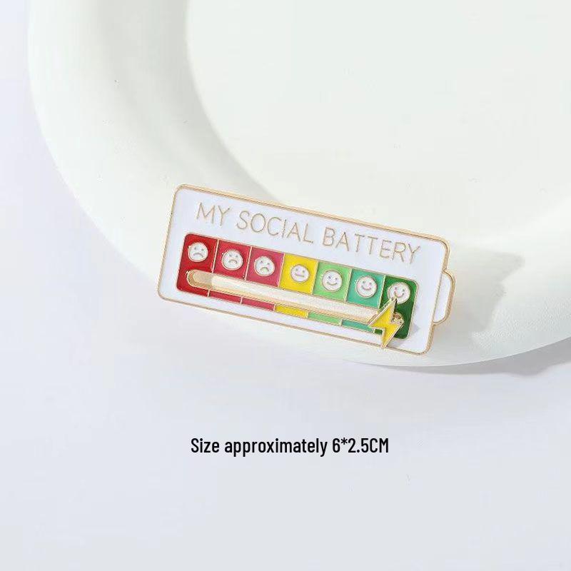 

Bestie s Bestseller Mood-Changing Lightning Cloud Enamel Pin белый