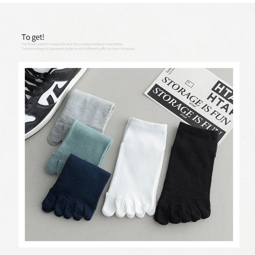 

Ankle Hosiery Male Mesh Five Toes Socks Sports Socks Men s Five Finger Socks Simple Men синий