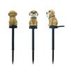 Solar Puppy Welcome Sign Lawn Light: Outdoor Cartoon Garden Decoration