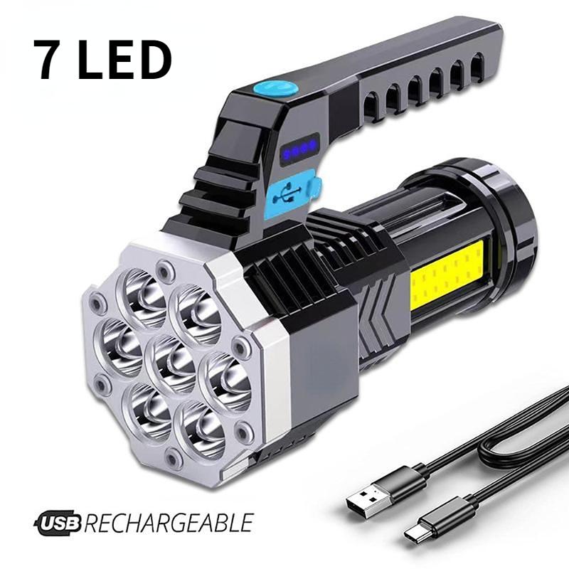 

7 светодиодных фонарей высокой мощности, боковой фонарь Naja, наружное освещение, фонарик из АБС-материала, светодиодный перезаряжаемый фонарик, уличный прожектор для кемпинга