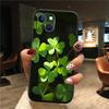 Fresh Clover Full Print Phone Case for iPhone 17 16 15 14 13 12 11 Series Pro Max Plus Double Layer Protection