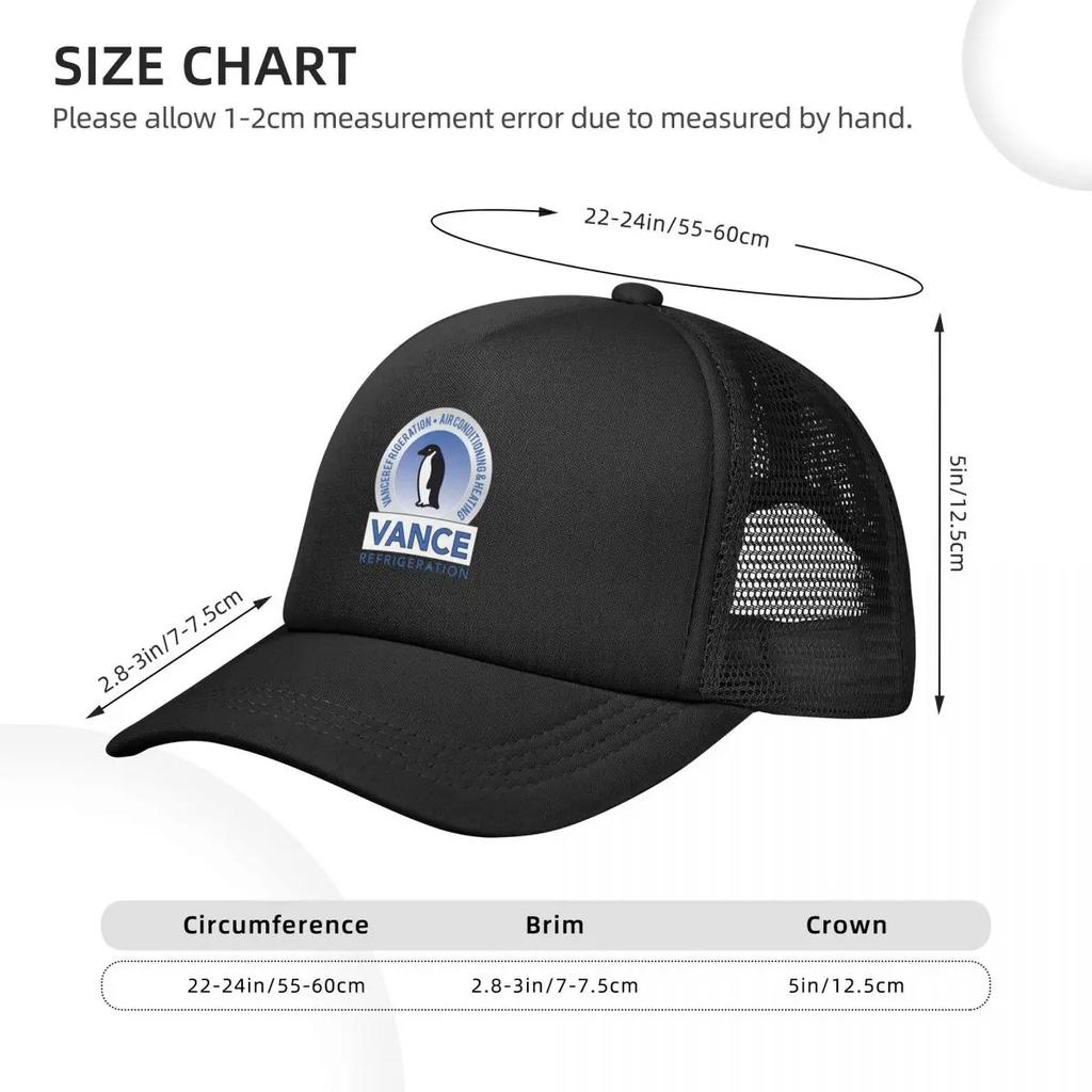 Vance Refrigeration Mesh Baseball Caps Snapback Fashion Baseball Hats Breathable Casual Casquette Outdoor For Mens And Womens