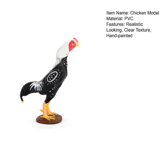 Chicken Model Hand-painted Emulation Image Clear Texture Vibrant with Stable Base Simulation Farm Animal Science Education Prop Model Fowl Home Supply