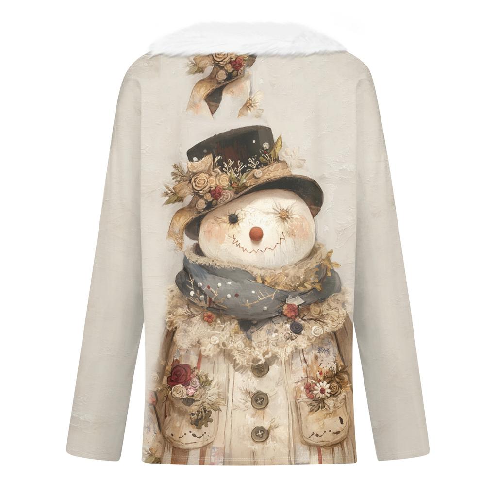 Long Sleeve Shirts For Women Cute Tops Christmas Prints Tees Blouses Casual Plus Size Basic Tops Pullover