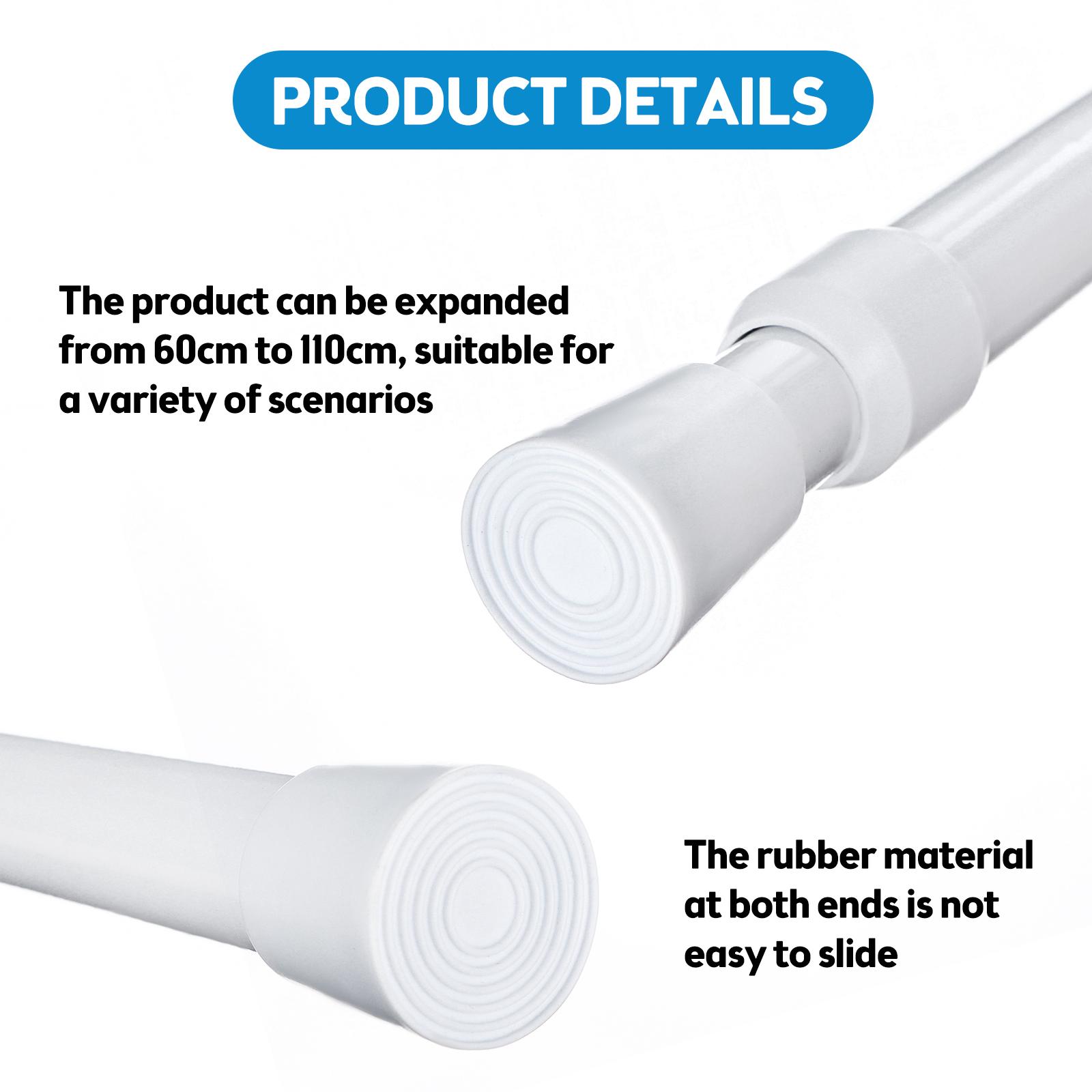 

4 Pack Sliding Door Security Bar Adjustable Sliding Glass Door Lock White Window Security Bars With Rubber Tips Extendable Tensi белый